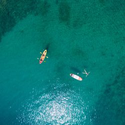 Kayaking around islands